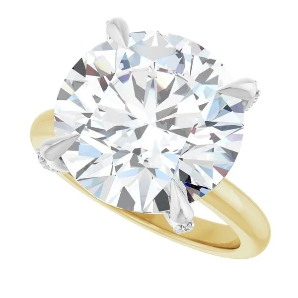 Claw-Prong Accented Engagement Ring Image 5 Raleigh Diamond Fine Jewelry Raleigh, NC