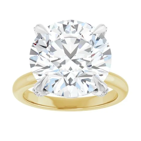 Claw-Prong Accented Engagement Ring Image 3 Austin's Fine Diamonds & Jewelry Lyndhurst, NJ