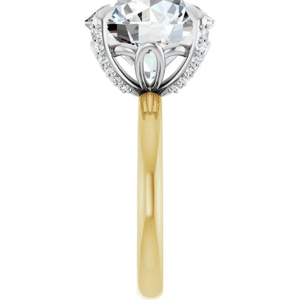 Claw-Prong Accented Engagement Ring Image 4 Austin's Fine Diamonds & Jewelry Lyndhurst, NJ