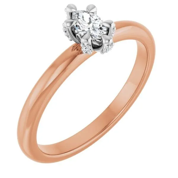 Claw-Prong Accented Engagement Ring