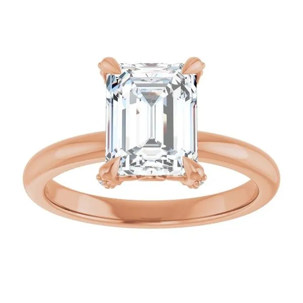 Claw-Prong Accented Engagement Ring Image 3 Raleigh Diamond Fine Jewelry Raleigh, NC