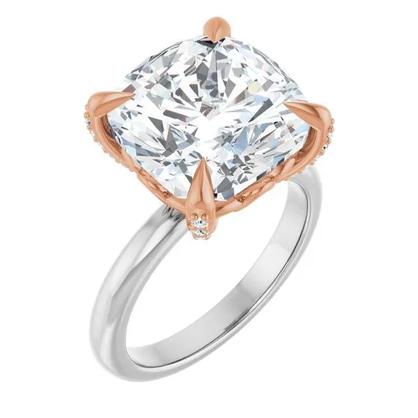 Claw-Prong Accented Engagement Ring