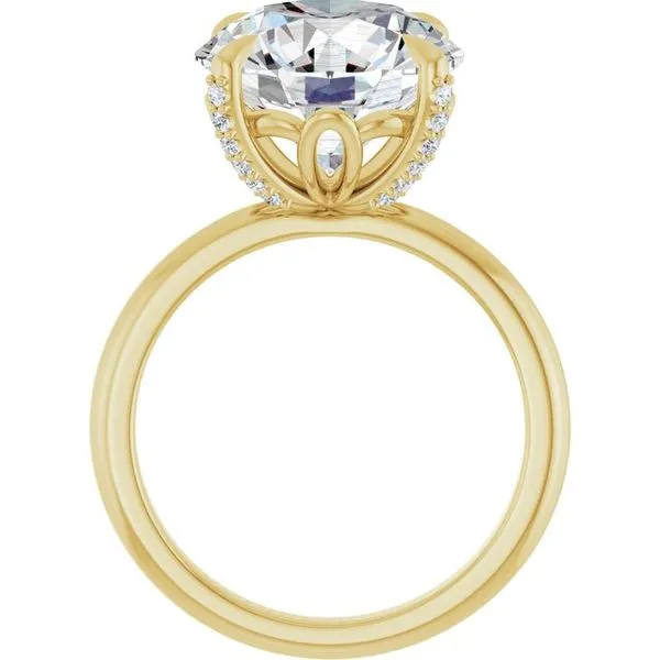 Claw-Prong Accented Engagement Ring Image 2 Ocean View Jewelers Millville, DE