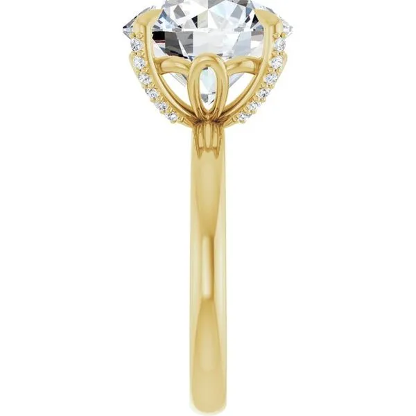 Claw-Prong Accented Engagement Ring Image 4 J. West Jewelers Round Rock, TX