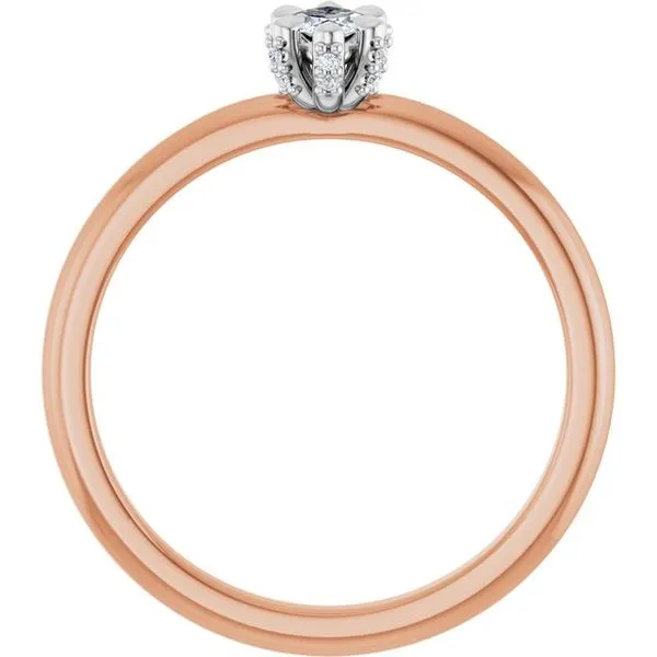 Claw-Prong Accented Engagement Ring Image 2 Hudson Valley Goldsmith New Paltz, NY