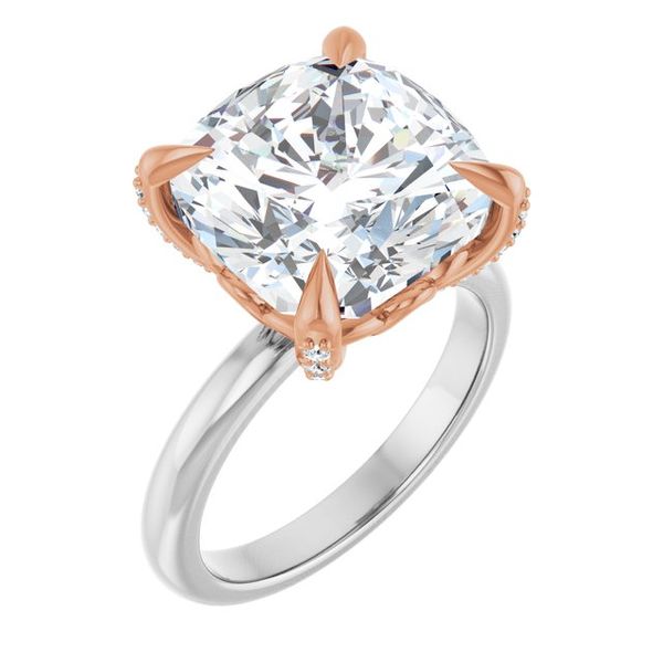 Claw-Prong Accented Engagement Ring