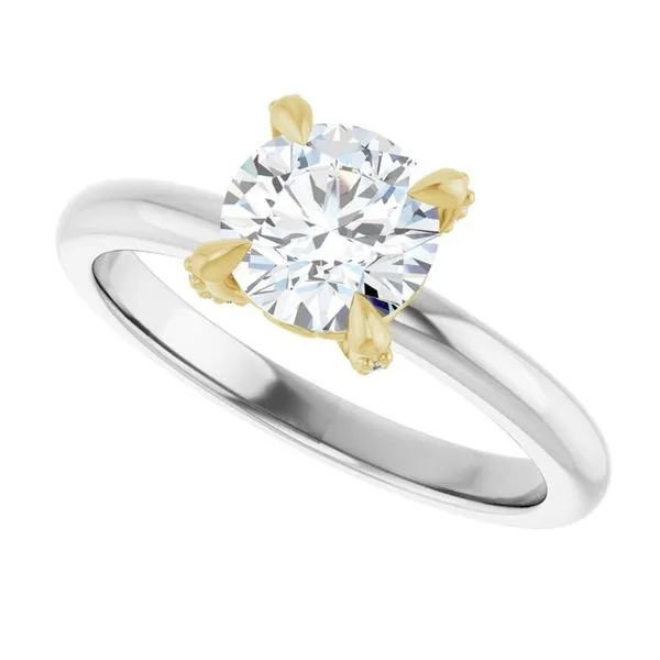 Claw-Prong Accented Engagement Ring Image 5 Clater Jewelers Louisville, KY