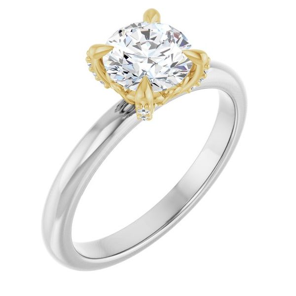 Claw-Prong Accented Engagement Ring