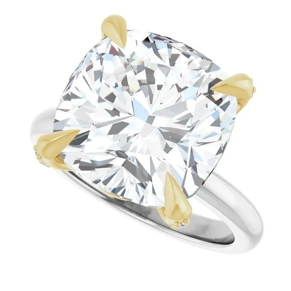 Claw-Prong Accented Engagement Ring Image 5 Don's Jewelry & Design Washington, IA