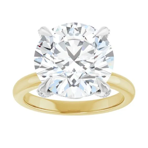 Claw-Prong Accented Engagement Ring Image 3 Jimmy Smith Jewelers Decatur, AL