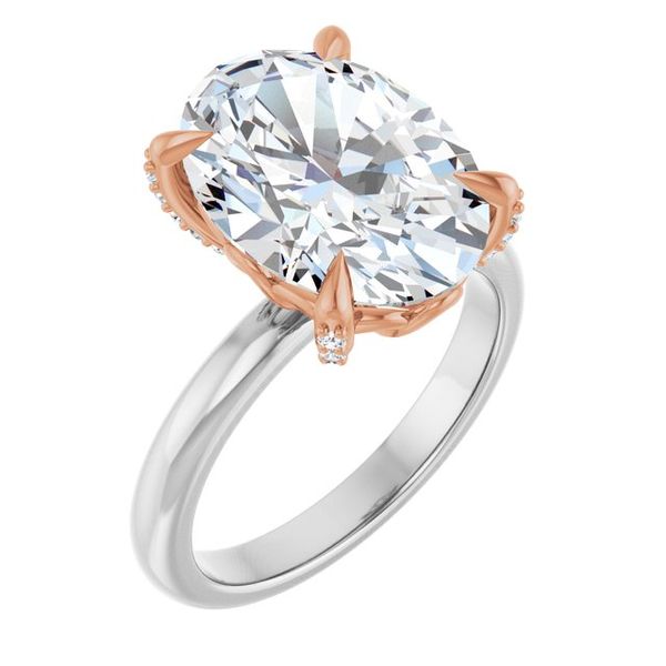 Claw-Prong Accented Engagement Ring