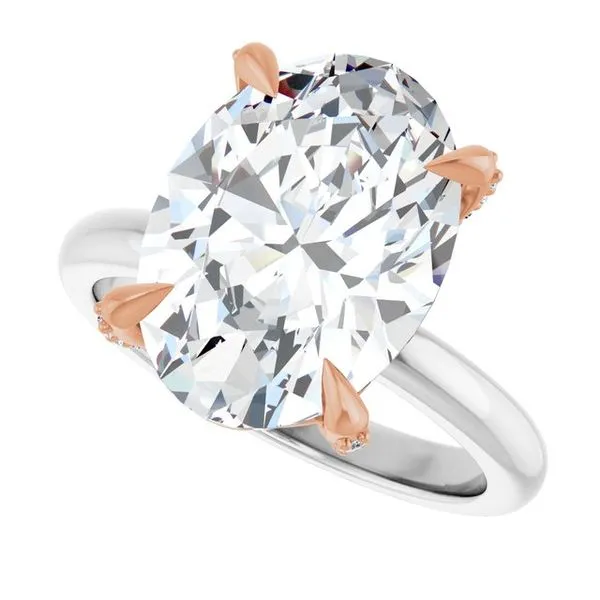 Claw-Prong Accented Engagement Ring Image 5 Vulcan's Forge LLC KANSAS CITY, MO