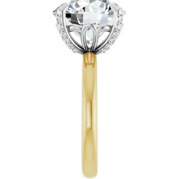 Claw-Prong Accented Engagement Ring Image 4 Futer Bros Jewelers York, PA