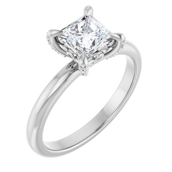 Claw-Prong Accented Engagement Ring
