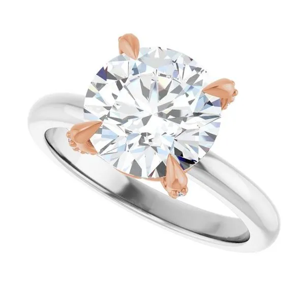 Claw-Prong Accented Engagement Ring Image 5 Clater Jewelers Louisville, KY