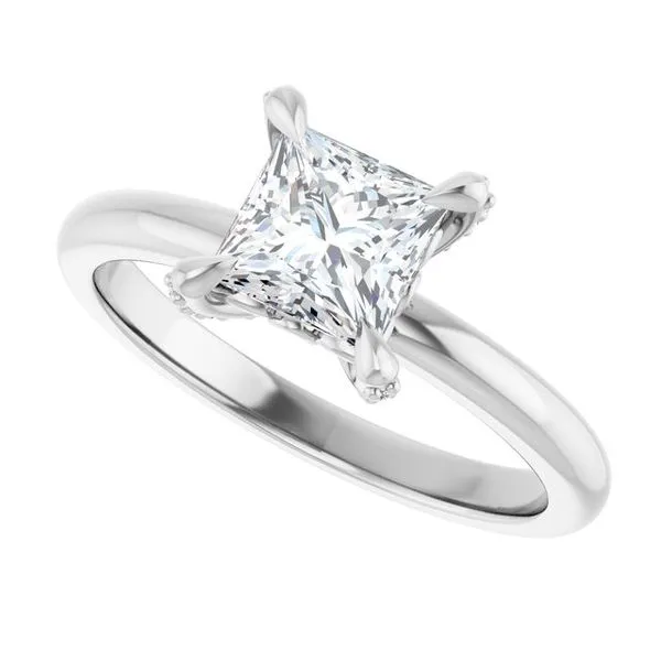 Claw-Prong Accented Engagement Ring Image 5 Michael Szwed Jewelers Longmeadow, MA