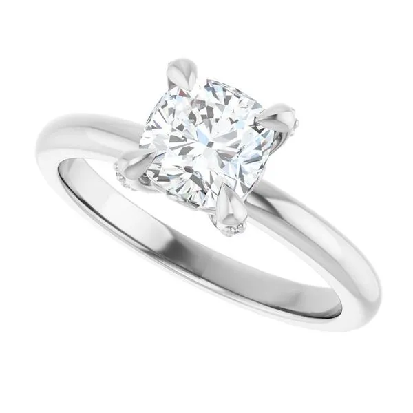 Claw-Prong Accented Engagement Ring Image 5 JF Jones Jewelers Rochester, NY