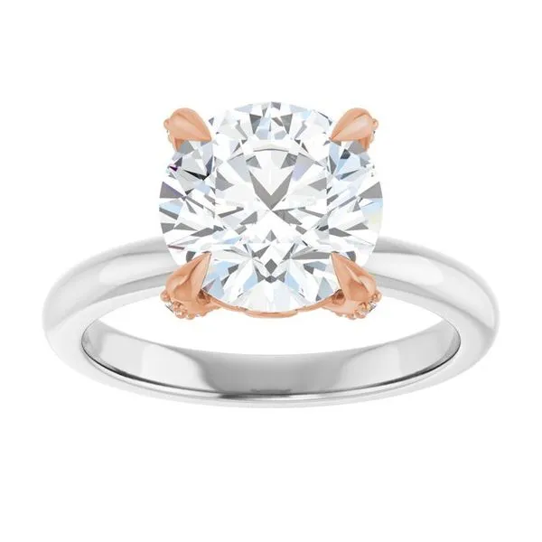 Claw-Prong Accented Engagement Ring Image 3 Don's Jewelry & Design Washington, IA