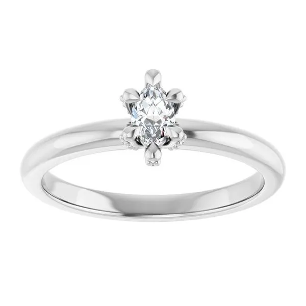 Claw-Prong Accented Engagement Ring Image 3 Don's Jewelry & Design Washington, IA