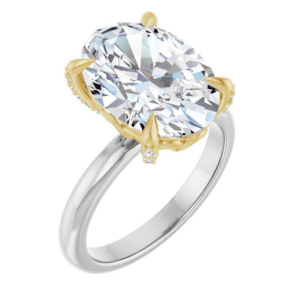 Claw-Prong Accented Engagement Ring
