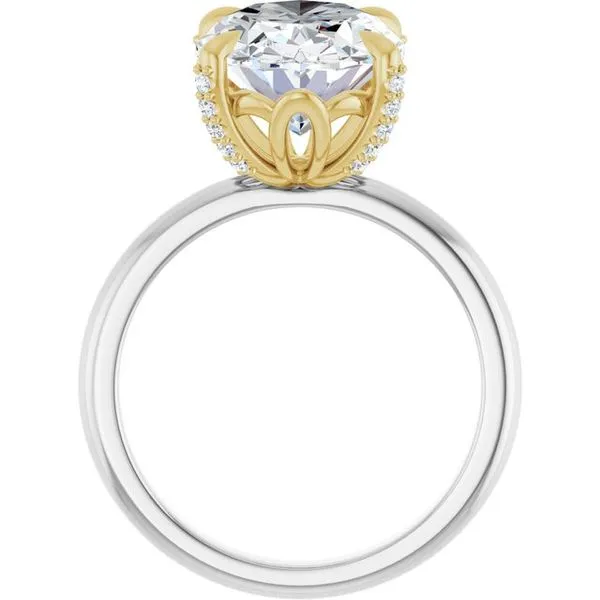 Claw-Prong Accented Engagement Ring Image 2 Michael Szwed Jewelers Longmeadow, MA