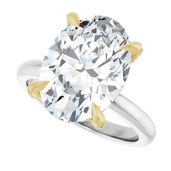 Claw-Prong Accented Engagement Ring Image 5 Raleigh Diamond Fine Jewelry Raleigh, NC
