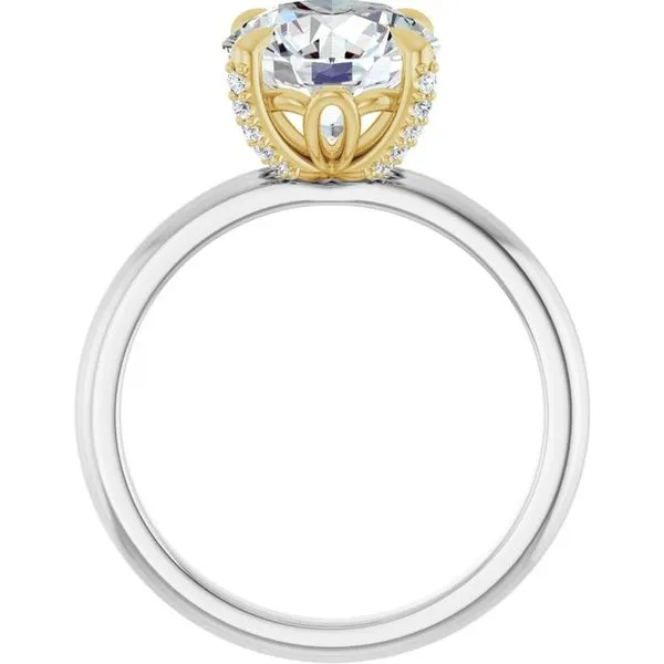 Claw-Prong Accented Engagement Ring Image 2 Don's Jewelry & Design Washington, IA
