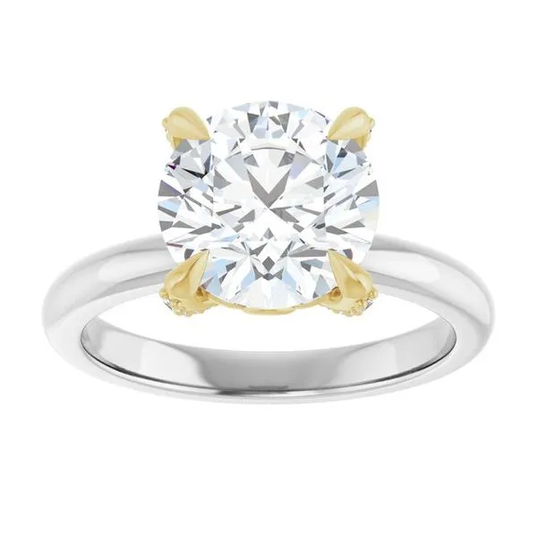 Claw-Prong Accented Engagement Ring Image 3 Jimmy Smith Jewelers Decatur, AL