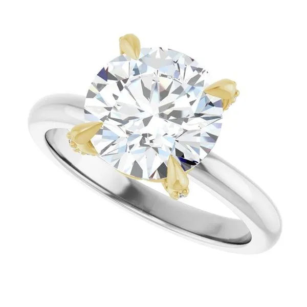 Claw-Prong Accented Engagement Ring Image 5 J. West Jewelers Round Rock, TX