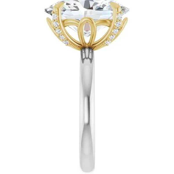 Claw-Prong Accented Engagement Ring Image 4 Raleigh Diamond Fine Jewelry Raleigh, NC