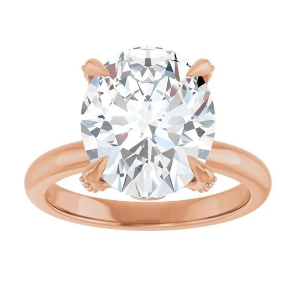 Claw-Prong Accented Engagement Ring Image 3 Clater Jewelers Louisville, KY