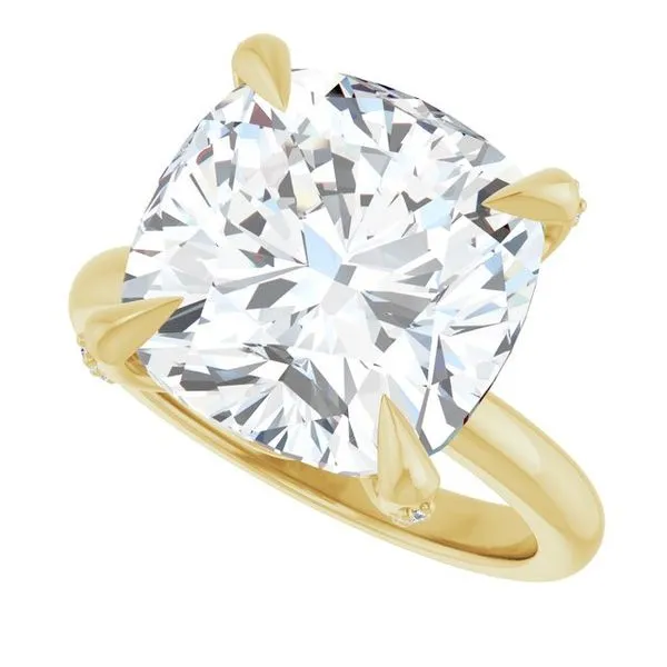 Claw-Prong Accented Engagement Ring Image 5 Don's Jewelry & Design Washington, IA