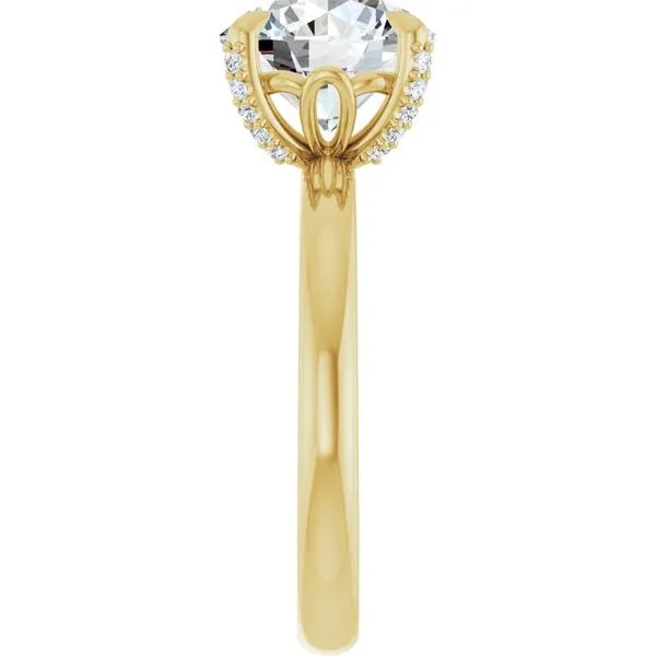 Claw-Prong Accented Engagement Ring Image 4 Vulcan's Forge LLC KANSAS CITY, MO