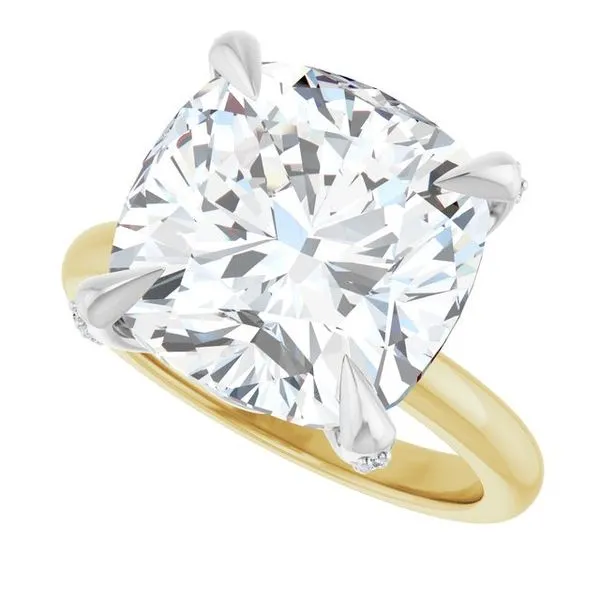 Claw-Prong Accented Engagement Ring Image 5 Raleigh Diamond Fine Jewelry Raleigh, NC