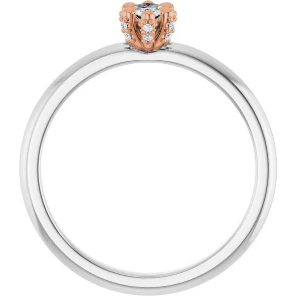 Claw-Prong Accented Engagement Ring Image 2 Vulcan's Forge LLC KANSAS CITY, MO