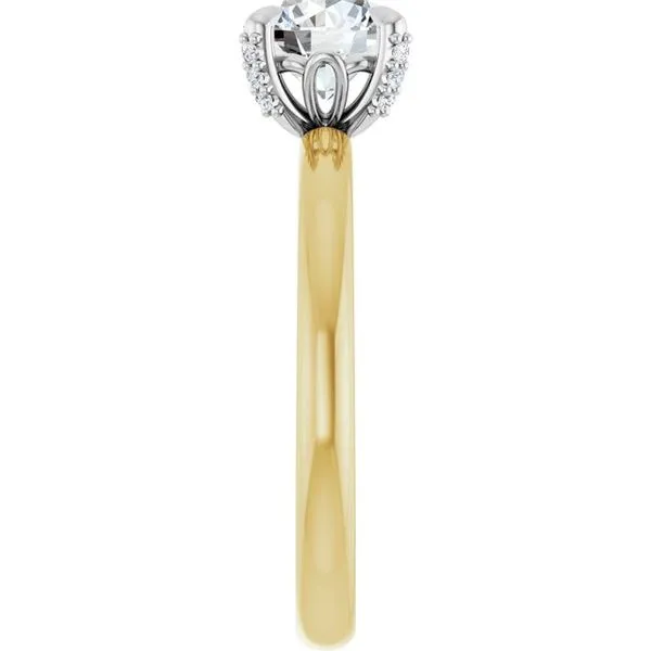 Claw-Prong Accented Engagement Ring Image 4 Stuart Benjamin & Co. Jewelry Designs San Diego, CA