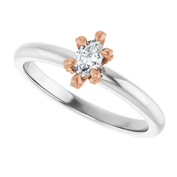Claw-Prong Accented Engagement Ring Image 5 Mark Jewellers La Crosse, WI