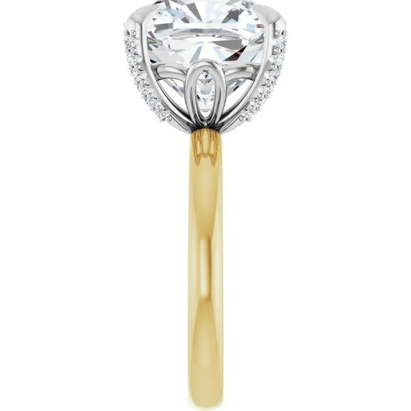 Claw-Prong Accented Engagement Ring Image 4 Austin's Fine Diamonds & Jewelry Lyndhurst, NJ