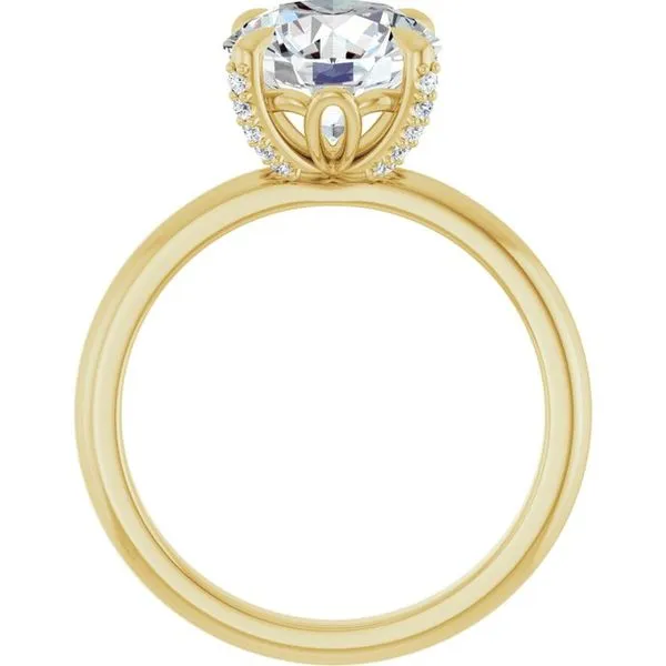 Claw-Prong Accented Engagement Ring Image 2 The Jewelry Source El Segundo, CA