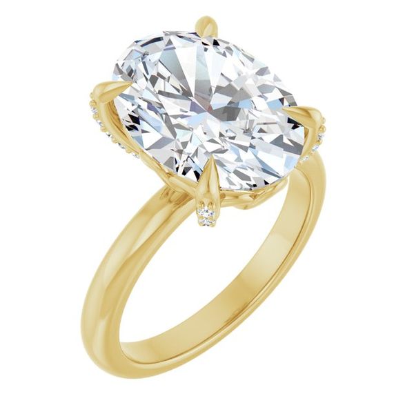 Claw-Prong Accented Engagement Ring
