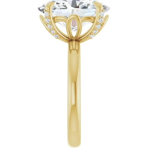 Claw-Prong Accented Engagement Ring Image 4 Virtus Collective Newport Beach , CA