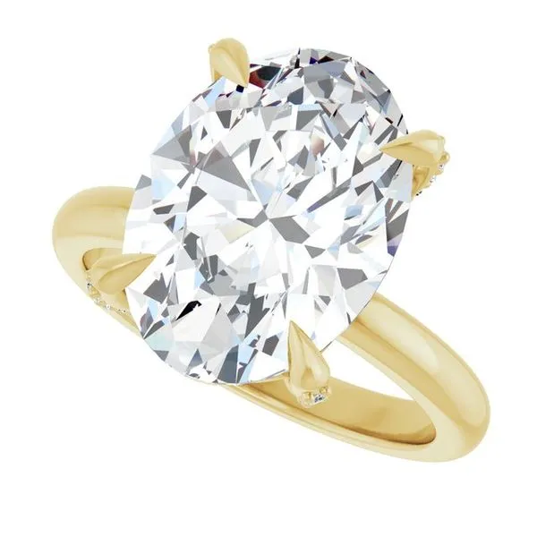 Claw-Prong Accented Engagement Ring Image 5 Don's Jewelry & Design Washington, IA