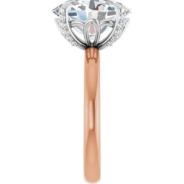 Claw-Prong Accented Engagement Ring Image 4 Northwood Jewelers Northwood, OH