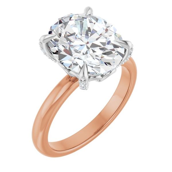 Claw-Prong Accented Engagement Ring