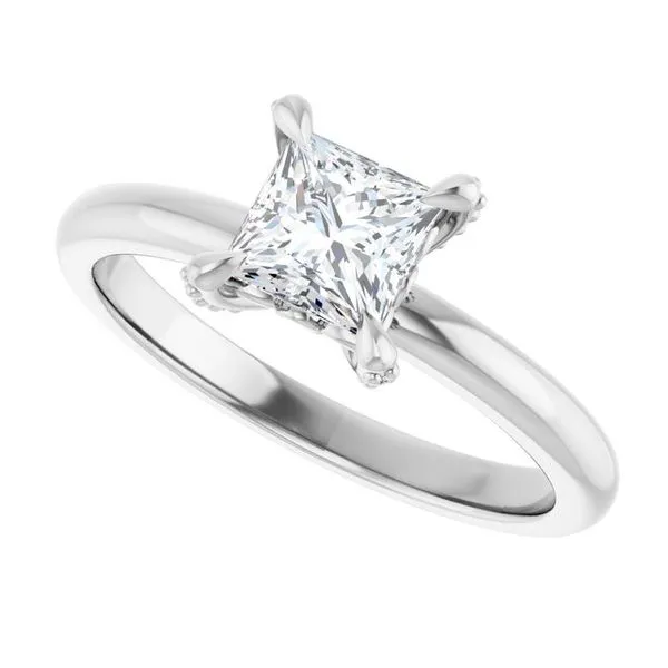 Claw-Prong Accented Engagement Ring Image 5 Don's Jewelry & Design Washington, IA