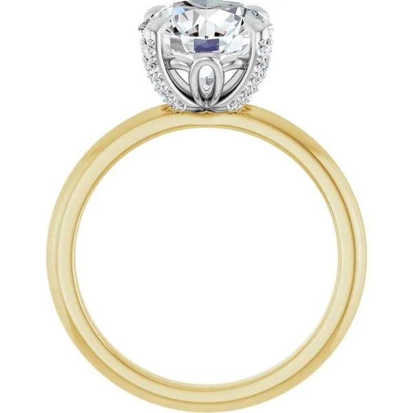 Claw-Prong Accented Engagement Ring Image 2 J. West Jewelers Round Rock, TX