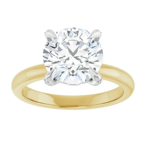Claw-Prong Accented Engagement Ring Image 3 J. West Jewelers Round Rock, TX