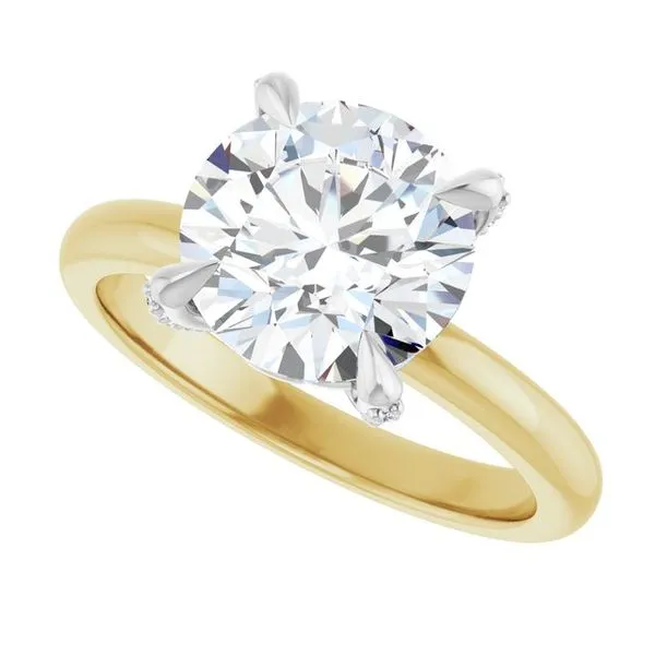 Claw-Prong Accented Engagement Ring Image 5 Arezzo Jewelers Elmwood Park, IL