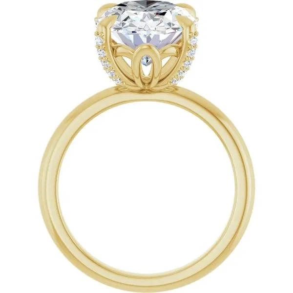 Claw-Prong Accented Engagement Ring Image 2 Futer Bros Jewelers York, PA