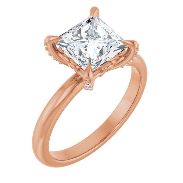Claw-Prong Accented Engagement Ring